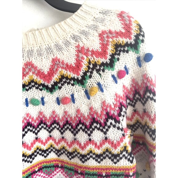 Talbots Fair Isle Sweater Whimsical Scandinavian Wool Blend Womens XS - Picture 6 of 16